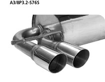 Endschalld�mpfer 2x76mm 20� schr�g Audi S3 8P Sportback