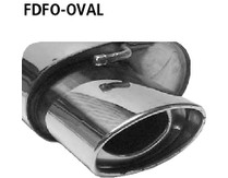 Endschalld�mpfer Endrohr oval 153x95mm mit Einsatz Ford Focus