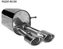 Endschalld�mpfer 2x110x70 Endrohr Peugeot 207 RC