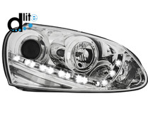 D-LITE Scheinwerfer VW Golf V TAGFAHRLICHT _ HID _ chrome