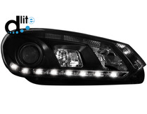 D-LITE Scheinwerfer VW Golf VI 08+ _ TAGFAHRLICHT _ black
