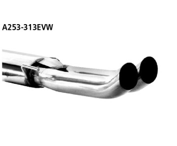 Endschalldämpfer mit 2x76mm DTM-Rohr VW Golf 3 Kombi/Vento