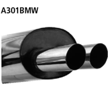 Endschalldämpfer mit 2x76mm Endrohr BMW M3 E36 3.0/3.2l