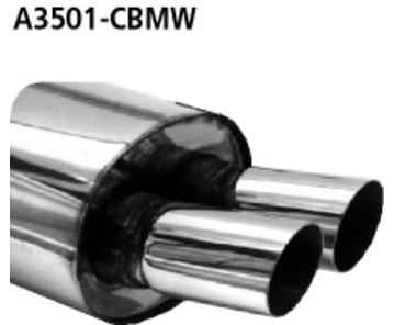 Endschalldämpfer mit 2x76mm En BMW 316/318i E36 Compact