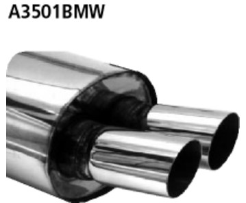 Endschalldämpfer mit 2x76mm BMW 316/318i E36