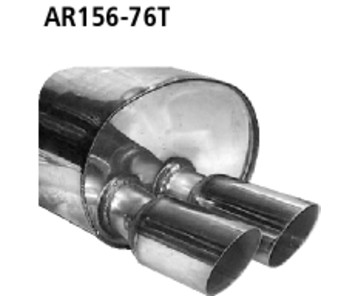 Endschalldämpfer 2x76mm Endrohr Alfa Romeo GT