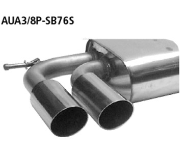 "Endschalldämpfer 2x76mm/20° Audi A3/8P ""SPORT BACK"""