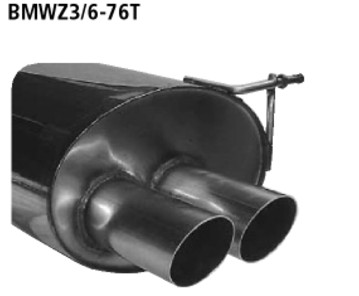 Endschalldämpfer 2x76mm gerade BMW Z3 6-Zylinder 2.2L & 3L