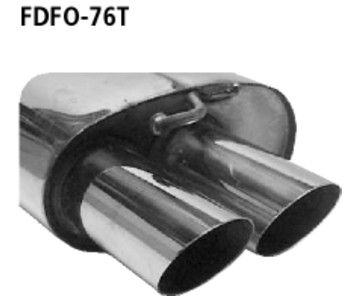 Endschalldämpfer 2x76 gerade Ford Focus