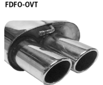 Endschalldämpfer Endrohr2xoval 89x77mm  Ford Focus