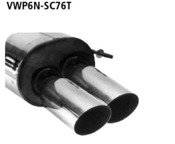 Endschalldämpfer 2x76mm/30° Seat Ibiza 6K Cupra Turbo
