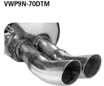 Endschalldämpfer 2x70mm DTM Polo 9N