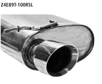 Endschalldämpfer Race S mit Einfach-Endrohr 1x100mm 30° schräg geschnitten LH links (im Race Look) Leistungssteigerung um 14kW