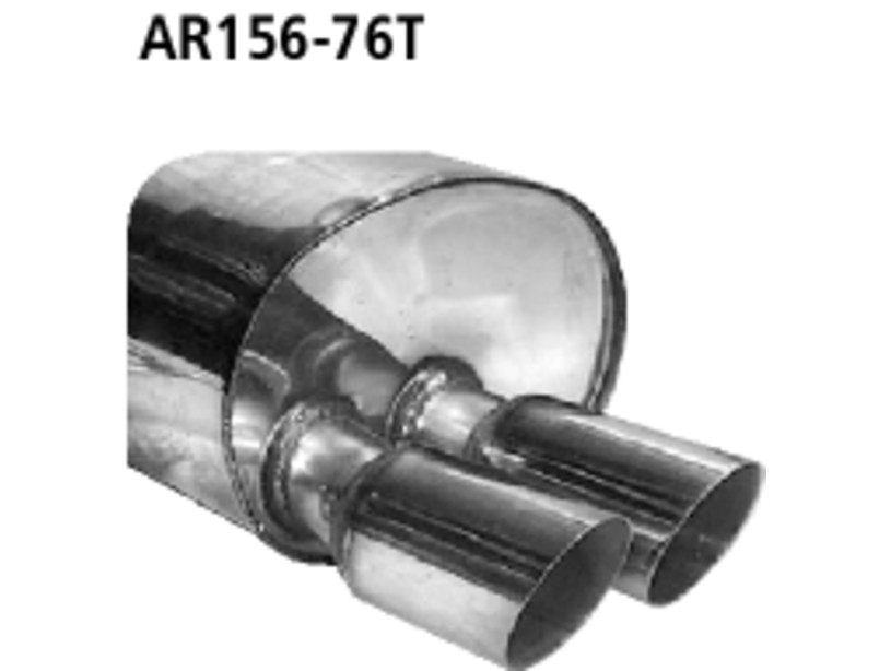 Endschalldämpfer 2x76mm Endrohr Alfa Romeo GT