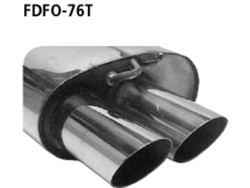 Endschalldämpfer 2x76 gerade Ford Focus