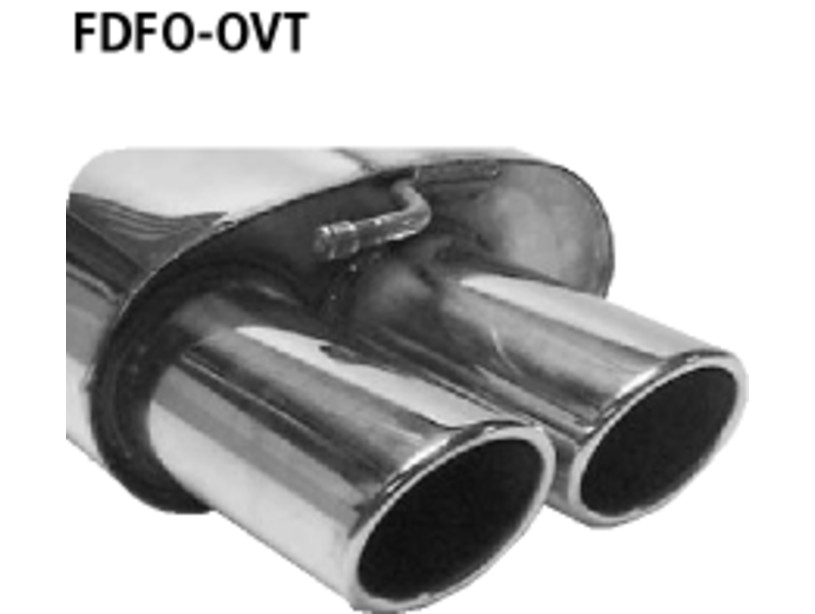 Endschalldämpfer Endrohr2xoval 89x77mm  Ford Focus
