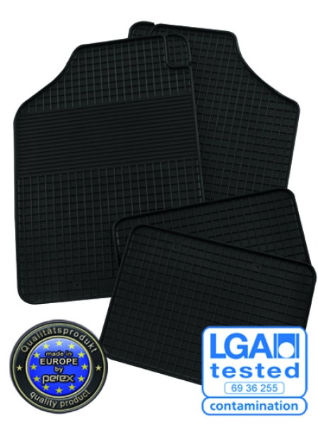 Gummimatten Universal 4-teilig schwarz Standard Größe 3