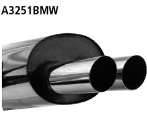 Endschalldämpfer mit 2x76 mm Endrohr BMW 325/328i E36
