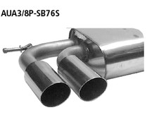 "Endschalldämpfer 2x76mm/20° Audi A3/8P ""SPORT BACK"""