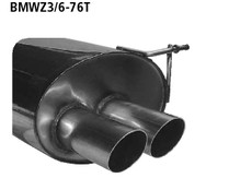 Endschalldämpfer 2x76mm gerade BMW Z3 6-Zylinder 2.2L & 3L